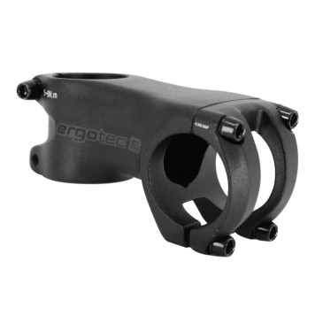 STEM FOR MTB/GRAVEL BIKE - ERGOTEC HAKE BLACK ALUMINIUM - FOR BAR Ø 31.8mm Lg 60mm FOR FORK 1"1/8 (APPROVED LEVEL 6) 4016538115433