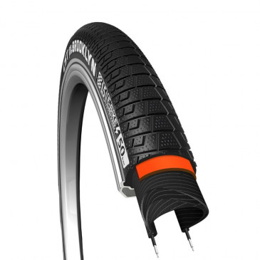 TYRE FOR URBAN BIKE/CARGO 26 X 2.15 CST BROOKLYN BLACK - RIGID - (55-559) REINFORCED - REFLECTIVE - COMPATIBLE EBIKE (MAX LOAD 145kgs) 4717784790350