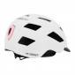 CASQUE VELO ADULTE GIST URBAIN SMART BLANC IN-MOLD AVEC ECLAIRAGE ARRIERE TAILLE 52-58 REGLAGE MOLETTE - LUMIERE VISIBLE A 200m 8013271333830