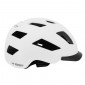 CASQUE VELO ADULTE GIST URBAIN SMART BLANC IN-MOLD AVEC ECLAIRAGE ARRIERE TAILLE 52-58 REGLAGE MOLETTE - LUMIERE VISIBLE A 200m 8013271333830