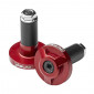 BAR ENDS - YASUNI PRO RACE ALUMINIUM CNC RED Ø 17mm - for bar Ø 22,2mm (PAIR) 8401001018100