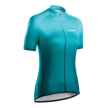 ADULT CYCLING JERSEY - GIST -SHORT SLEEVES- LADY- DOT PATTERN GREEN L -5374 8013271330648