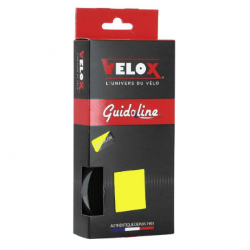 RUBAN DE GUIDON / CINTRE VELOX MAXI CORK BICOLOR NOIR/JAUNE - GUIDOLINE 3660429382155