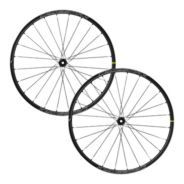 ROUES VTT DISQUE 29" MAVIC CROSSMAX CENTERLOCK AVANT + ARRIERE CASSETTE SHIMANO MICROSPLINE 12V. AXE TRAVERSANT 15/110 ET 12/148 (PAIRE) JANTE 25C - TUBELESS READY 