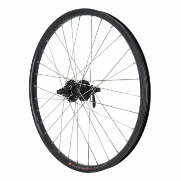 ROUE VTT / CARGO / VAE / E-BIKE / LONGTAIL DISQUE BLOCAGE 24" KARGO L MOYEU SHIMANO M475 CASSETTE 11/10/9V 6 TROUS NOIR (RENFORCE) JANTE 25C 32 RAYONS INOX POIDS MAX 225KGS 3700948200094