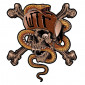 AUTOCOLLANT/STICKER LETHAL THREAT MINI WTF SNAKE SKULL (60x80mm) 0757785002599