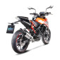 POT MOTO LEOVINCE LV ONE EVO ACIER INOX POUR KTM 125 DUKE 2017>2020, RC 2017>2020, 390 DUKE 2017>2020, RC 2017>2020 ALU (COUPELLE CARBONE) (SANS CATALYSEUR) (HOMOLOGUE CE) -REF 14185E- 8051122156238