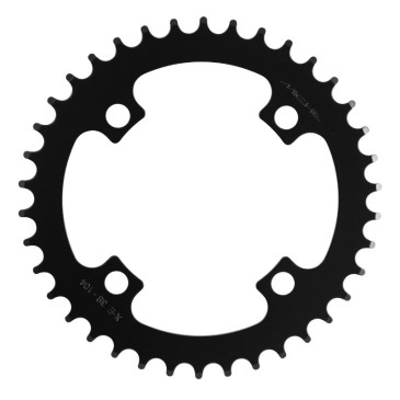 CHAINRING FOR EBIKE 4 ARMS - Ø104 FOR BOSCH MICHE 38 Teeth- SINGLE BLACK STEEL 8/9/10 Speed 8057013349062