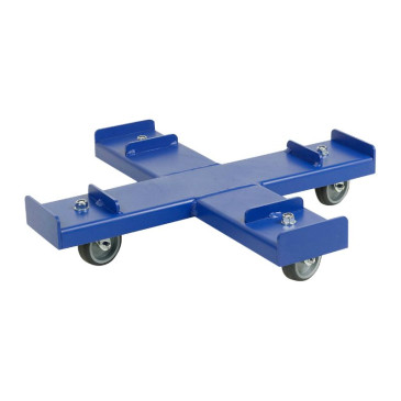 SUPPORT A ROULETTES PRESSOL BLEU POUR FUT 200 KG DIAMETRE 560mm 4103810170218