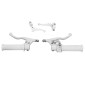 GAS HANDLE+LEVERS - KIT FOR MOPED- TARGA MINI METALIC - WHITE -SELECTION P2R- 3701213433292