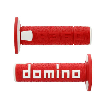 GRIP- DOMINO ORIGINAL- OFF ROAD A360 RED/WHITE (120 mm) (PAIR) 8033900016729