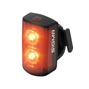 TAILLIGHT ON BATTERY - RECHARGEABLE USB- ON SEATPOST - SIGMA BUSTER 80 RL (BATTERY LIFE 7H) Black - VISIBLE 1500m 4016224155002