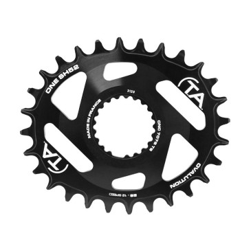 CHAINRING FOR MTB DIRECT MOUNT 28 Teeth TA ONE SH52 OVAL BLACK ALUMINIUM FOR SHIMANO XTR M9100 XT M8100 SLX M7100 MT900 10 11 12 SPEED. 3662458016636 P2R