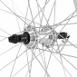 WHEEL FOR MTB - 26" REAR - M110 Black - ALUMINIUM SILVER HUB for 6/7 Freewheel - Quick release 3660429063344