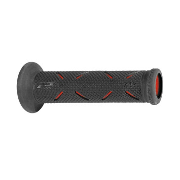 GRIP- PROGRIP ON ROAD 717 DUAL DENSITY BLACK/RED 122mm OPEN END (PAIR) (ROAD BIKE) 0801766084606