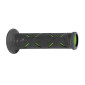 GRIP- PROGRIP ON ROAD 717 DUAL DENSITY BLACK/GREEN 122mm OPEN END (PAIR) (ROAD BIKE) 0801766084613