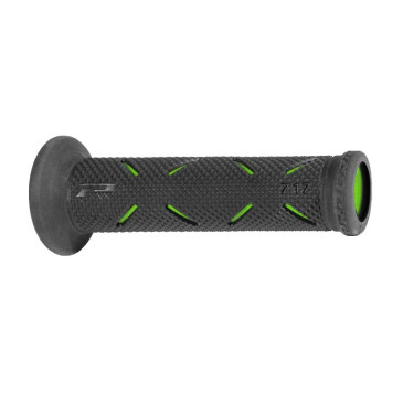 GRIP- PROGRIP ON ROAD 717 DUAL DENSITY BLACK/GREEN 122mm OPEN END (PAIR) (ROAD BIKE) 0801766084613