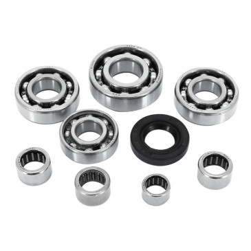 GEARBOX BEARINGS + NEEDLE ROLLERS - FULL SET FOR MINARELLI 50 AM6/BETA 50 RR/RIEJU 50 MRT/SHERCO 50 SE-R/MBK 50 X-POWER/YAMAHA 50 TZR/PEUGEOT 50 XPS (Bearings/cages RSM) P2R-ZKL 3701213419739