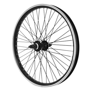 WHEEL FOR BMX 20" -Rear - FLIP-FLOP HUB - ALUMINIUM BLACK 48 Spokes -. Axle 3/8 3700948277201