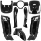 FAIRINGS/BODY PARTS FOR SYM 50 FIDDLE 2 Stroke/4 Stroke 2011>2021, SYM 125 FIDDLE 2 2010>2014 GLOSS BLACK (8 PARTS KIT) -P2R- 3700948241158