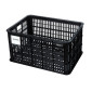 PLASTIC CRATE - BASIL BLACK 40Lt (recycled plastic) ON FRONT or REAR (50x36x27cm) 8715019211584