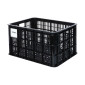 PLASTIC CRATE - BASIL BLACK 40Lt (recycled plastic) ON FRONT or REAR (50x36x27cm) 8715019211584