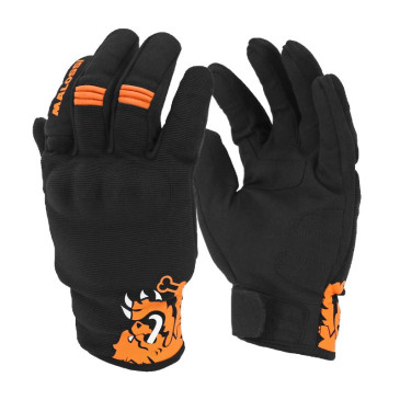 GANTS PRINTEMPS/ETE MALOSSI NOIR/ORANGE T 7 (XS) (HOMOLOGUE EN 13594:2015) 3700948265987