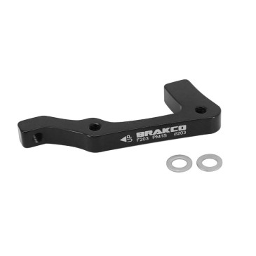 DISC BRAKE ADAPTOR - BRAKCO - FOR MTB - FRONT DISC 203mm TO FIT A POSTMOUNT CALIPER ON AN INTERNATIONAL STANDART FORK 8013271160542