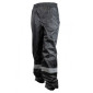 RAIN PANTS - WATERPROOF- BLACK WITH REFLECTIVE STRIPE - XL (EEC APPROVED) - size 1.78 > 1.88m 3700256045615