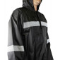 RAIN PONCHO - ADULT - P2R M Black - WATERPROOF WITH HOOD - from 1.68 > 1.78m 3700256045639