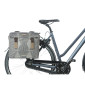 DOUBLE BAG FOR BICYCLE -REAR- BASIL ELEGANCE 40lt GREY - VELCRO TAPES ON REAR CARRIER (49x36x8 cm) 8715019183942