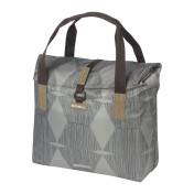 SACOCHE ARRIERE VELO LATERALE SAC BANDOULIERE BASIL CITY SHOPPER ELEGANCE TAUPE DROIT/GAUCHE 20/26L FIXATION HOOK-ON PORTE BAGAGE FERMETURE PLIANT ANTI-PLUIE 8715019183904