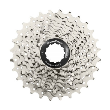 CASSETTE 10V. SUNRACE RS1 11-25 ROUTE POUR SHIMANO (NIVEAU 105) METALLIC ARGENT (LIVRE EN BOITE) (11-12-13-14-15-17-19-21-23-25) (1 BLOC + PIGNONS) 4710944254792