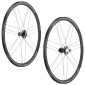 ROUES ROUTE DISQUE 700 CAMPAGNOLO SCIROCCO TUBELESS READY CENTERLOCK NOIR CASSETTE CAMPA 12/11/10V POUR AXE TRAVERSANT ET BLOCAGE RAPIDE (PAIRE) 18/21 RAYONS JANTE 17C 8053340450440