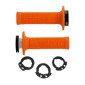 GRIP- DOMINO ORIGINAL- OFF ROAD D100 ORANGE - CLOSED END/LOCK ON (116-125mm) (supplied with 4 rings) (PAIR) 8033900017887