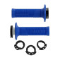 GRIP- DOMINO ORIGINAL- OFF ROAD D100 BLUE - CLOSED END/LOCK ON (116-125mm) (supplied with 4 rings) (PAIR) 8033900017894