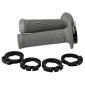 GRIP- DOMINO ORIGINAL- OFF ROAD D100 GREY - CLOSED END/LOCK ON (116-125mm) (supplied with 4 rings) (PAIR) 8033900016927