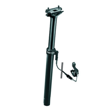 DROPPER SEATPOST FOR MTB- SWITCH - ALUMINIUM BLACK - Ø27,2 - Lg390mm (ADJUSTMENT BY EXTERNAL CABLE 0/125mm) 8013271247458