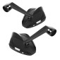 MIRRORS SET - BAR END SIDE MIRROR WITH PLASTIC ADAPTERS Ø 7/8"or 1"+ AVS Black covers (by pair without bar ends) -P2R- 3700948240625