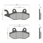 BRAKE PADS SET (2 pads) - MALOSSI SPORT FOR KYMCO 50 AGILITY 2019>, 125 PEOPLE 2018> / APRILIA 125 RS 2021>, RX 2019>, SX 2018> / VENT 50 BAJA 2019>, DERAPAGE 2019> / SUZUKI 400 BURGMAN 2007> 3700948267110