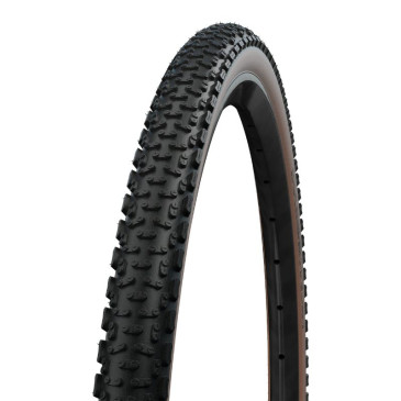 PNEU GRAVEL 700 X 45 SCHWALBE G-ONE ULTRABITE ADDIX RACE GUARD NOIR/FLANC BRONZE TUBELESS READY TS (45-622) COMPATIBLE VAE 4026495902120