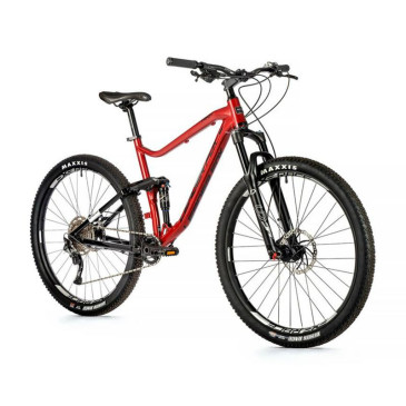 MTB 29" LEADER FOX TRION 2023 "Full suspension" Striped red 10 Speed (Frame 21,5'' - H. 55cm - M - Rider size 185cm +++) 8592826034526