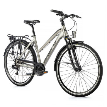 URBAN BIKE 28" LEADER FOX FERRARA 2023 "For Lady" Silver - 8 Speed - 16,5" Aluminium frame (Rider's size 160 > 168 cm) 8592826033642