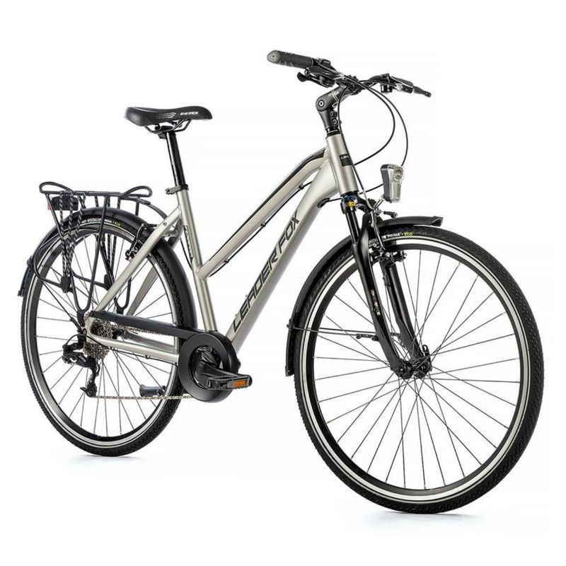 VELO MUSCULAIRE CITY BIKE 28 LEADER FOX FERRARA 2023 FEMME ARGENT