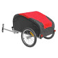 CARGO BICYCLE TRAILER- MAX LOAD 50Kg (INNER DIMENSIONS L67xl45xH25) Wheels16" - ASSEMBLY ON REAR WHEEL AXLE - With cover,safety flag and reflectors. 3700948241554