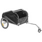 CARGO BICYCLE TRAILER- MAX LOAD 50Kg (INNER DIMENSIONS L67xl45xH25) Wheels16" - ASSEMBLY ON REAR WHEEL AXLE - With cover,safety flag and reflectors. 3700948241554