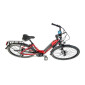 EBIKE - HYBRID BIKE LEADER FOX 28'' SAGA 2023 "UNISEX" Striped red - 8 Speed - BAFANG CENTRAL ENGINE M300 36V 80Nm BATTERIE 14A (Frame 20'' - H52cm - SIZE L - RIDER'S HEIGHT 178cm > 185cm) 8592826036155