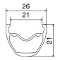 ROUE VTT DISQUE BLOCAGE 29" MAVIC CROSSRIDE AVANT DISQUE 6 TROUS JANTE 622-21 0887850771737