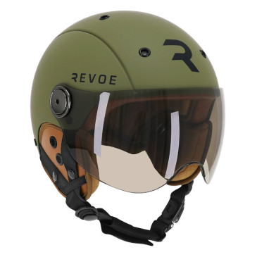 CASQUE VELO ADULTE REVOE PREMIUM URBAIN/CITY KAKI MAT TAILLE 59-60 VISIERE REGLABLE, PROTECTION OREILLE AMOVIBLE (VENDU EN BOITE) COMPATIBLE EBIKE ET TROTTINETTE - HOMOLOGATION EN1078+A1 3760328174452