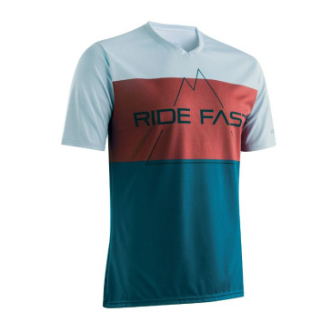 MAILLOT GIST VTT HOMME HILLS RIDE FAST MANCHES COURTE BLEU/ROUGE/BLANC XL -5365 8013271345604